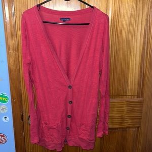 American Eagle Red Cardigan Size L